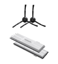 Roborock S8 Sonic Uyumlu 2 Adet Hepa Filtre 2 Adet Siyah Yan Fırça