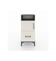 Arges Komodin 2 Raflı Tek Çekmeceli 2 Kapaklı 44x30x96 Antrasit-Aytaşı