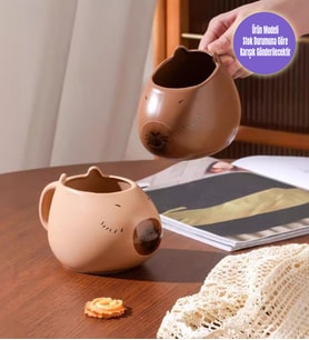 Capybara Mood Temalı Seramik Kupa