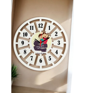 Anneler Günü Hediyesi Duvar Saati 40cm 014 (Beyaz)