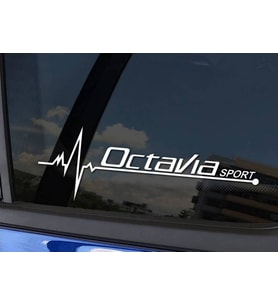 Octavia Yan Cam Sticker Oto Kapı Çıkartma Tuning oto 20 cm x 7 cm yazı 445