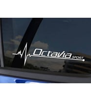 Octavia Yan Cam Sticker Oto Kapı Çıkartma Tuning oto 20 cm x 7 cm yazı 445