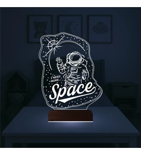 Luvivia Astronot Space Cosmos 3D Lamba - Masa Gece Lambası