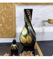 ALTIN YALDIZLI SERAMİK VAZOLAR,3 FARKLI MODEL... (Model 1)