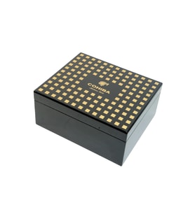 Cohiba Siyah Nokta Desenli Sedir Humidor Puro Kutusu - TR9821