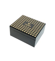 Cohiba Siyah Nokta Desenli Sedir Humidor Puro Kutusu - TR9821