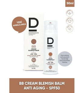 Dermoskin BB Krem SPF 50 - Karma Ciltler İçin C Vitamini ile Zenginleştirilmiş Ton Eşitleyici, 50 ml