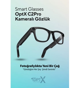 Akıllı Gözlük – Yapay Zeka Kameralı Gözlük (AI), Kamera, Bluetooth, Müzik, IPX5 (Siyah-Mavi-Krem Renk)