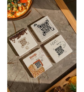 Qr menü Doğal Taş Otel, Bar, Cafe, Restaurant Barkod Masaüstü QR KOD 4 adet