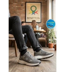 United Colors Of Benetton Lacivert Bağcıklı Memory Foam Erkek Spor Ayakkabı BNI-11068 M