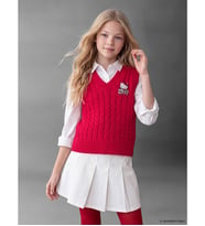 LCW Kids Kırmızı Hello Kitty Kız Çocuk Triko Süveter