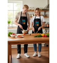 Unisex Mutfak Aşçı Önlüğü Mizahi Baskılı Yemek Sevgisi Temalı Günlük Rahat Kesim Modern Şık Konforlu