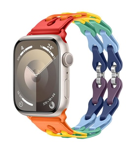 Apple Watch 10/11 42mm-38/40/41mm Kordon Silikon Örgü Ayarlanabilir 2/3/4/5/6/se (Karışık)