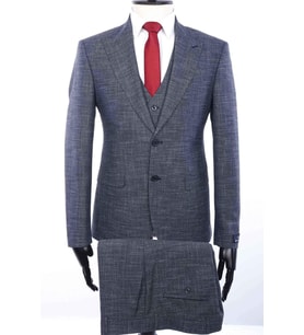 Jan Carlucci Slimfit Yelekli Drop 6 Takım-lacivert