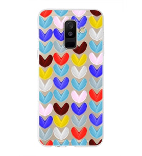 PrintiFy Samsung Galaxy A6 Plus 2018 ile Uyumlu 1mm Slim Fit Water Color 1 Baskılı Şeffaf  Kılıf