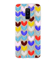 PrintiFy Samsung Galaxy A6 Plus 2018 ile Uyumlu 1mm Slim Fit Water Color 1 Baskılı Şeffaf  Kılıf
