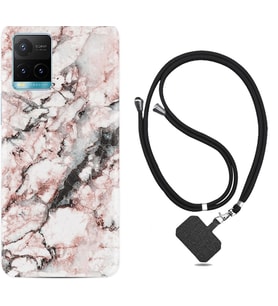 Vivo Y11S Y21S Y20 Y20S Y70 Kılıf Boyun Askılı Silikon Colorfull Marble 2 1389