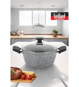 Derin Granit Tencere 18 Cm, Yanmaz ve Yapışmaz, Modern Mutfak Gereçleri