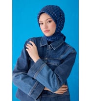 Saf İpek Eşarp 4124D (Twill İpek) (A.Lacivert)