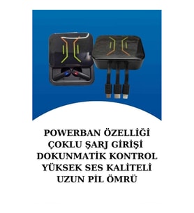 Mey İthalat® Dijital Göstergeli Bluetooth Kulaklık ve Bildirim Görebilen Akıllı Saat Alarm ve Titreş