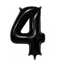 4 Rakam Folyo Balon Siyah Rengi (76 cm)