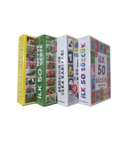 4 Lü Eğitim Seti İlk 50 Sözcük + İlk 50 Hayvan + İlk 50 Sebze Meyve + Bebeğimin İlk Zeka Kartları