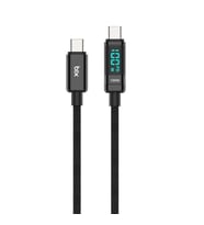 BİX BX09CC-BK SİYAH TYPE-C 100W 1 metre DİJİTAL EKRANLI ŞARJ VE DATA KABLOSU
