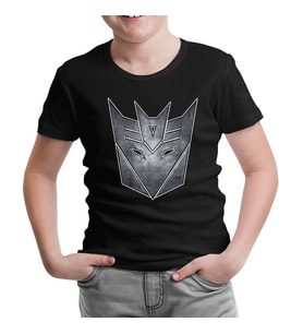 Transformers Logo 2 Siyah Çocuk Tshirt