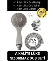 Premium Lüks Duş Başlığı Spiral Mafsal Seti Fonksiyonel Masaj Kopmaz Patlamaz Sızdırmaz Paslanmaz