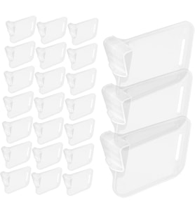 Kyrotech 20'li Buzdolabı Bölücü Klips Seti – Raf Düzenleyici Ayırıcı Klips – Kompakt ve Görünmez Organizer – Buzdolabı, Çekmece, Saklama Kutusu için Pratik Tak-Çıkar Bölücüler