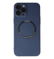 Newface Apple iPhone 12 Pro Kılıf Jack Magneticsafe Lens Silikon - Lacivert