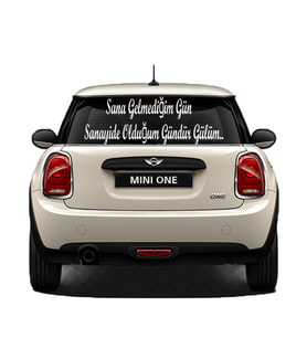 Oto Cam Yazı Sözleri Ticari-Servis-Dolmuş-Panelvan Uzun Sticker Model 52