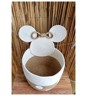 Hasır Mickey Oyuncak Sepeti, Düzenleyici, Çok Amaçlı Sepet