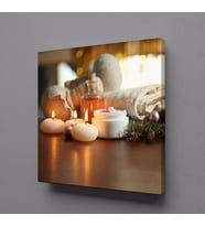 BEYAZ MUM RESİMLERİ KANVAS TABLO 80x80cm (Karışık)