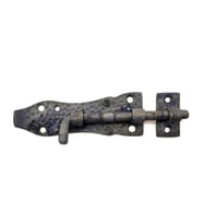 Antika Tarz Dekoratif Pirinç Dövme Kapı Sürgüsü - 7cm, Oksit