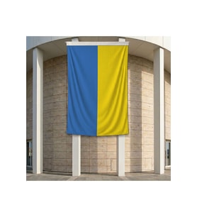 Ukrayna Ülke Bayrağı 140gr Premium Raşel Kumaş 200x300 cm