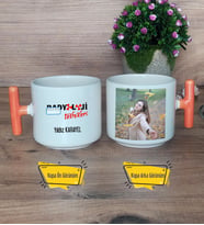 Radyoloji Teknikeri Kupa Bardak Fotoğraflı T Turuncu Kulplu Radyoloji Teknikerine Hediye