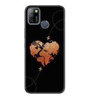 INFINIX Smart 4 5 6 Zero 8 S5 Pro Kılıf Desemli Silikon Plane Heart 1721