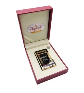 Ardeur® Prestige Siyah Altın Desenli İsme Özel Çakmak Hediyelik Çakmak