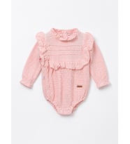Kız Bebek Çıtçıtlı Badi Müslin Fırfırlı Bayramlık 22412