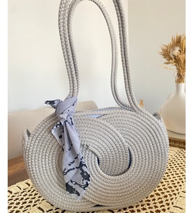 Özel Tasarım Hasır Çanta Plaj Çantası Jüt İp Özel Dikiş Sonsuzluk Model Astarlı Büyük Boy Çanta 40 cm