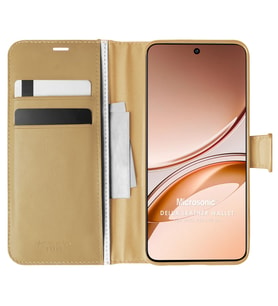 Microsonic Vivo V50 Lite 5G Kılıf Delux Leather Wallet Gold (Gold)