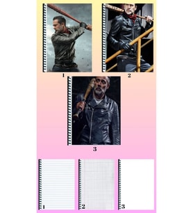 The Walking dead negan 3 adet defter A4 büyük boy çizgili_kareli_çizgisiz