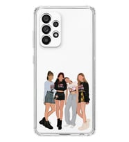 Samsung Galaxy A73 Uyumlu Blackpink Tasarımlı Şeffaf Telefon Kılıfı