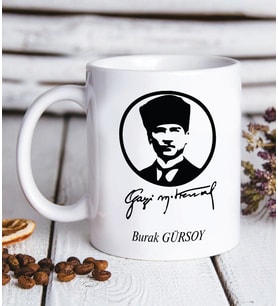 Kişiye Özel 24 Kasım Öğretmenler Günü Hediyesi Atatürk Tasarımlı Kupa