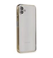 Samsung Galaxy A04 Kılıf Razer Lensli Silikon - Gold