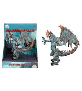 Standlı Ejderha Figürü  13 cm - Mavi