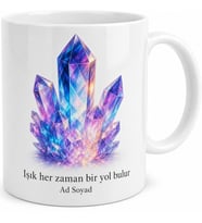 Kristal Deseni Temalı Baskılı Kupa Bardak Hediye Özel Tasarım Porselen Mug