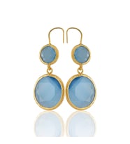 Kadir Jewellery 22 Ayar Altın Kaplama Kadın Taşlı Küpe -El İşçiliği Ve Hipoalerjenik Küpe