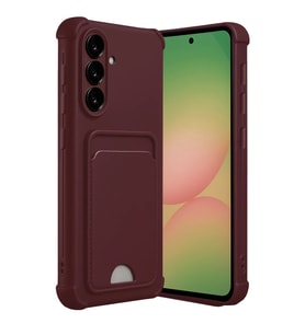 Samsung Galaxy A36 Kılıf Kelvin Kartvizitli Silikon - Bordo